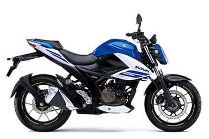 GIXXER 250 - Metallic Triton Blue / Pearl Glacier White